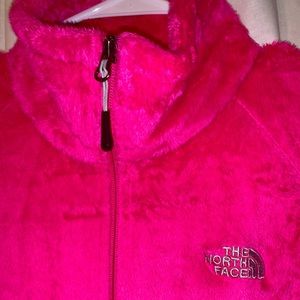 Hot Pink North-face Fuzzy Zip up Size (M) Womens